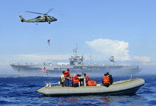 USS Blue Ridge at work